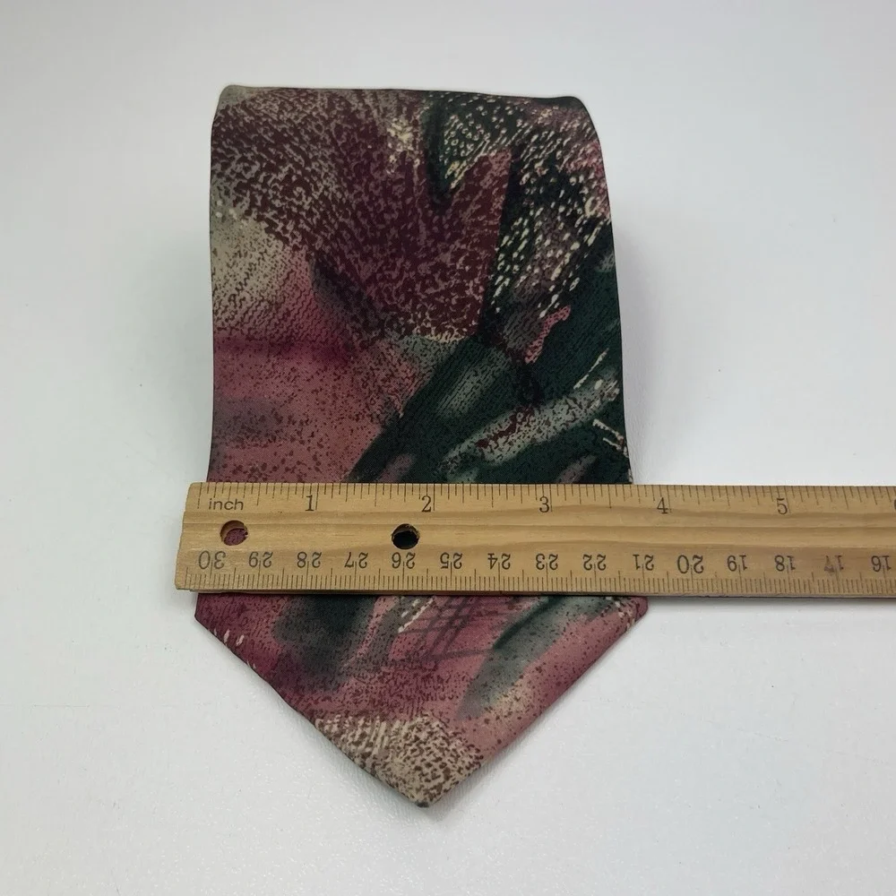 Vintage Principe‎ Tie Waterfloral Watercolor Floral Abstract Polyester 3.5